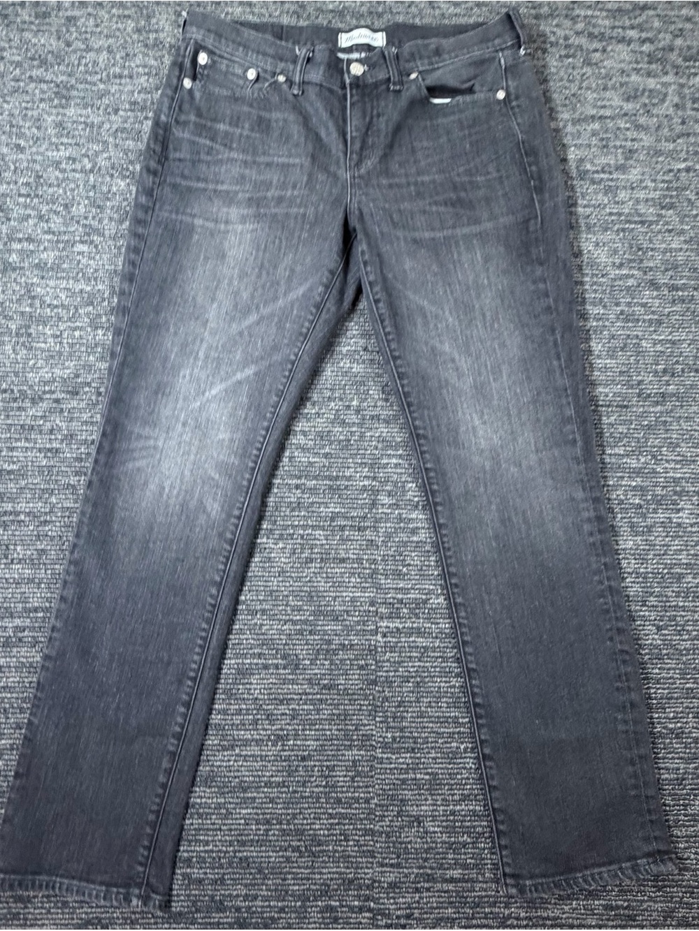Madewell Women's Straight Leg Jeans in Faded Black Wash